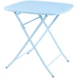 [en.casa] Gartentisch - Balkontisch, Botrugno 71 x 70 x 70 cm Himmelblau