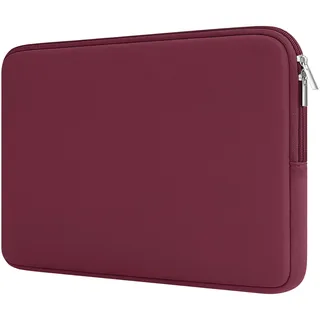 RAINYEAR 13 Zoll Laptop Hülle für MacBook Air 13 Zoll M5 M4 M3 M2 M1 A3449 A3240 A3113 A2681 A2338 A2337, 13,3 und 14 Zoll MacBook Pro gepolsterte Schutzhülle und Tragetasche(Rot)