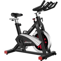 JOROTO Ergometer Heimtrainer X2 - Hometrainer Fahrrad mit Kraftvoller Magnetbremse & Riemenantrieb Speedbike Indoor Cycling Bike Ink. LCD Display (Darstellung in KM) - ca. 150kg Belastbar