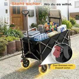 sunula Bollerwagen faltbar schwarz