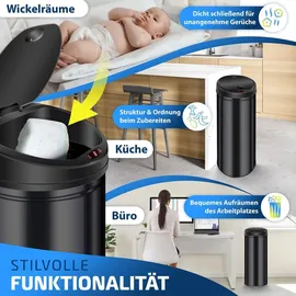 Kesser Automatik Sensor Mülleimer 56 l Schwarz