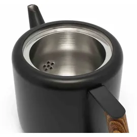 Bredemeijer Teekanne Boston schwarz matt Holzoptik 111004