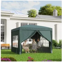 Outsunny Faltpavillon 3 x 3 m inkl. 4 Seitenteile Grün