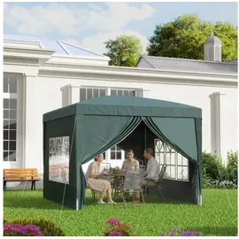 Outsunny Faltpavillon 3 x 3 m inkl. 4 Seitenteile Grün