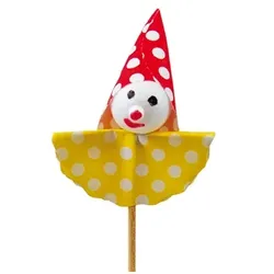 DECOR SERVICE Deko-Picker "Clown", 8.5cm, 100 Stk.
