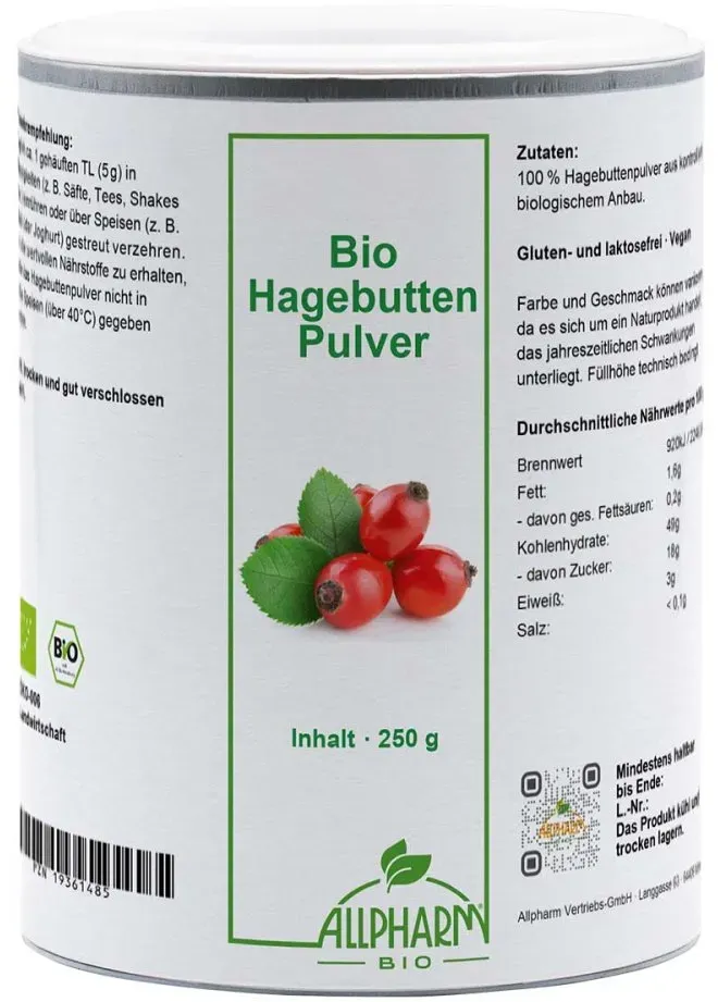 Bio Hagebuttenpulver Vorratsdose