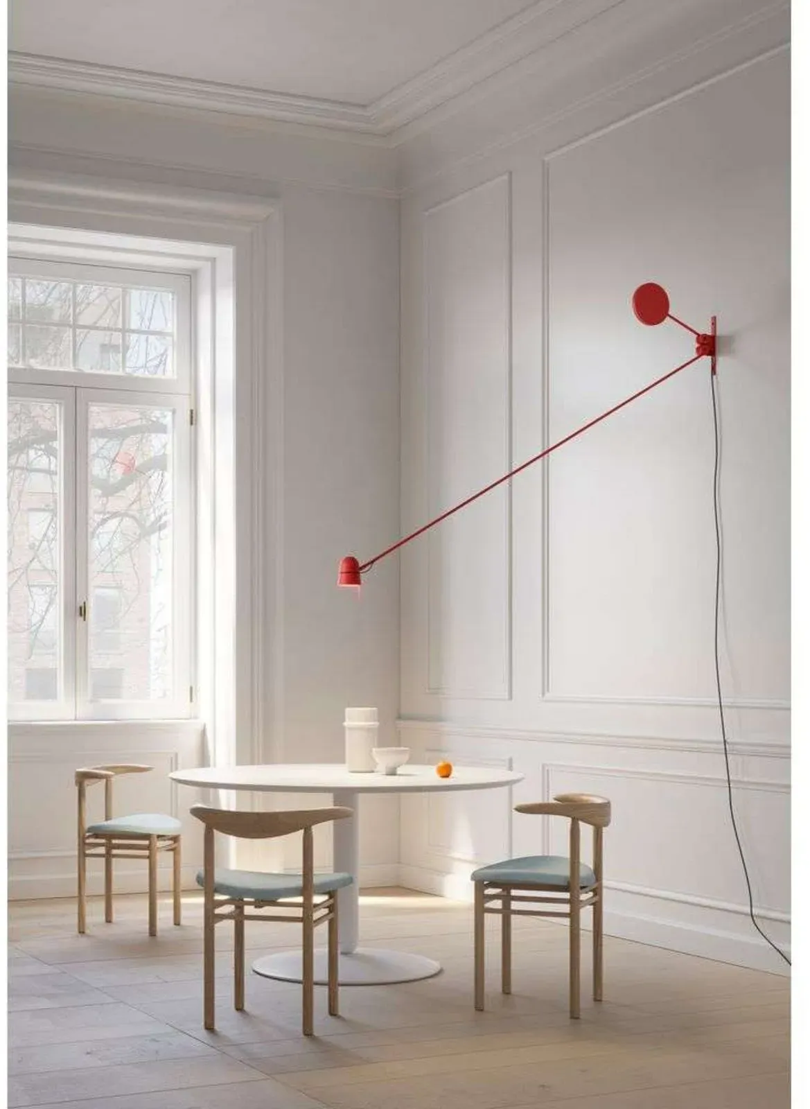 Wandleuchte Luceplan, Rot, für Wohnzimmer, Metall - 191.6