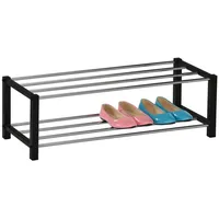 Idimex Schuhregal Schwarz, Metall Mode, 80x27x29 cm, Garderobe, Schuhaufbewahrung,