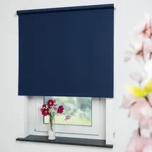 LIEDECO Seitenzugrollo Uni 62 x 180 cm verdunkelnd dunkelblau