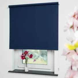 LIEDECO Seitenzugrollo Uni 62 x 180 cm verdunkelnd dunkelblau