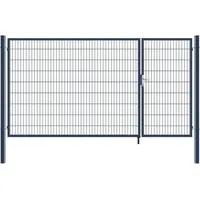 Home Deluxe Doppelflügel Gartentor 350 x 180 cm Anthrazit/Metall