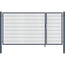 Home Deluxe Doppelflügel Gartentor 350 x 180 cm Anthrazit/Metall