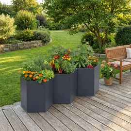 MCW Hochbeet P64-3S 264 x 77 x 100 cm Anthrazit