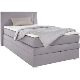 Jockenhöfer Boxspringbett JOCKENHÖFER GRUPPE ""Amira", OTTOs Choice Topseller, mit Bettkasten und Topper", grau (grau 313, 09), B:134cm L:217cm, Bezug: 100% Polyester;Topper und Matratzenspiegel: 100% Polyester, Komplettbetten, Boxspringbett, erhältlich in den