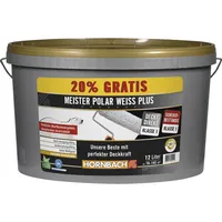 HORNBACH Wandfarbe Meister Polarweiß Plus konservierungsmittelfrei 12 l (20 % Gr