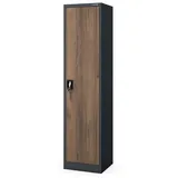 Jan Nowak Aktenschrank Metall Büroschrank abschließbar 45 cm ALEX 4 Böden Stahl schmal (Stahl 0,6 mm Wandmontage möglich PZH-zertifiziert 185 cm) Aktenschrank Schloss 2 Schlüssel platzsparend 9 Farben robust bunt