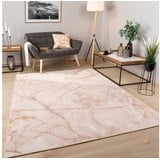 Paco Home Teppich »Marble 246«, rechteckig, 6 mm Höhe, Kurzflor, modernes Marmor Design, Wohnzimmer, Schlafzimmer beige