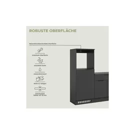 xonox.home Küchenzeile 260 x 60 cm Schwarz