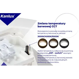 KANLUX BENO ECO 1 rund 20 cm Kunststoff