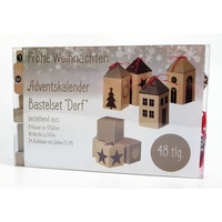 Spetebo befüllbarer Adventskalender Adventskalender mit 24 Boxen zum selber Befüllen (Set, 24-tlg), zum befüllen braun