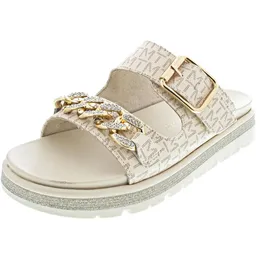 Marco Tozzi Damen Sandale weiches Feel Me Fußbett weiches Innenfutter Modern, beige (Cream Comb), 39 EU