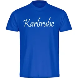 multifanshop Kinder T-Shirt - Karlsruhe - Schriftzug - Druck weiß - Kind
