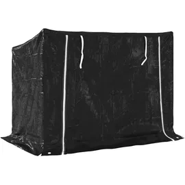 vidaXL Brennholzregal Stahl 151 x 80,5 x 110,5 cm Schwarz