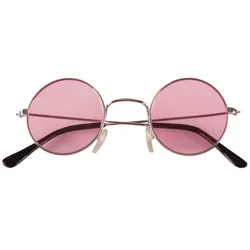 70er Jahre Hippie Brille pink - OS