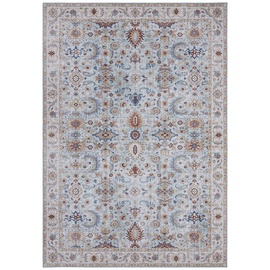 Nouristan Teppich – Wohnzimmerteppich Orient-Touch Detailiertes Muster Florales Kurflor Flachgewebe Teppich für Esszimmer, Wohnzimmer, Schlafzimmer – Blau, 120x160cm