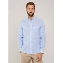 Façonnable für Herren. FM301962 Bengalisch blaues Hemd (XXL), Lässig, Baumwolle, Langarm