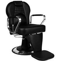 Activeshp Tiziano Friseurstuhl Friseursessel Barberstuhl Bedienungsstuhl Friseureinrichtung Schwarz | 360 Grad drehbar | höhenverstellbar mit hydraulikpumpen |