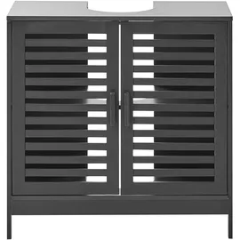 Beliani Waschbeckenunterschrank 60 x 30 cm Schwarz
