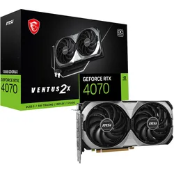 MSI GeForce GeForce RTX 4070 VENTUS 2X E 12G OC Grafikkarte - 12GB GDDR6X, 1x HDMI, 3x DP