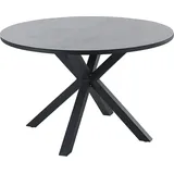 Beliani Maletto Gartentisch Ø 120 x 66 cm Grau/Schwarz