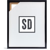 Stallmann Design Schattenfugenrahmen für Keilrahmen | 80x80 cm | schwarz glanz | MDF Rahmen für Leinwände mit Tiefeneffekt | mit Montagezubehör | Rahmen ohne Glas und Rückwand