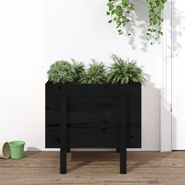 furnicato Hochbeet Pflanzkübel 62 x 50 x 57 cm Schwarz