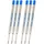 Online Schreibgeräte Kugelschreiberminen 70038, Metallgroßraummine, Stärke M, blau, 6 Stück