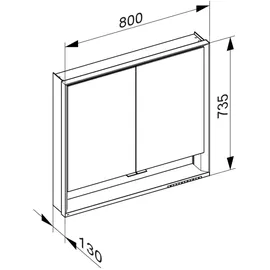 Keuco Royal Lumos 800 mm Aluminium