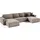 petits-meubles U-Sofa Cord 5-Sitzer Schwarz