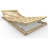 Ergonomischer Holzrahmen Kopf- und Fußteil verstellbar ''Ergo-Eva'' 90 190 Zirbe