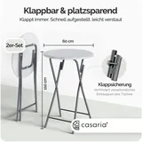 CASARIA Stehtisch 2er Set Marmoroptik