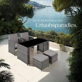 Tectake Palermo Set 4-tlg. Grau