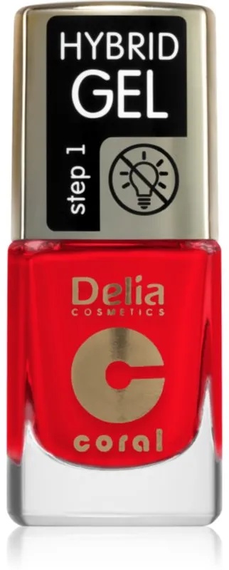 Delia Cosmetics Coral Hybrid Gel Gel-Lack für Fingernägel - keine UV/LED Lampe erforderlich Farbton 125 11 ml