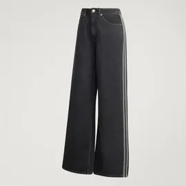 adidas JEANSHOSE, HOHER BUND, WEITES BEIN - True Black Denim - 26-32