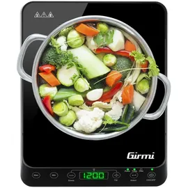 Girmi Pi04 Schwarz, Arbeitsplatte, 27.5 cm, Zonen-Induktionskochfeld, 1 Zone(n), 1 Zone(n)