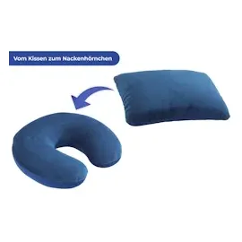 Maximex 2-in-1 Reisekissen 40 x 30 cm Blau