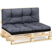 Amazinggirl Palettenkissen 120 x 80 x 40 cm grau 2-tlg.