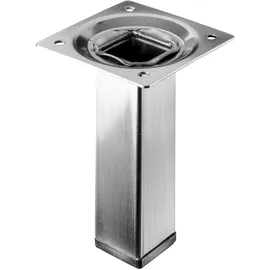 Hettich Tischbein 25 mm x 25 mm x 100 mm Edelstahl-Optik