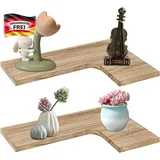 Eckregal Holz 2er Set Wandmontage für Bad Küche Wohnzimmer