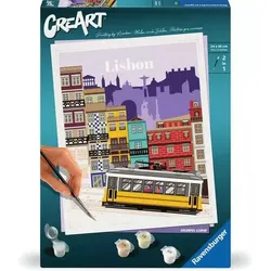 Ravensburger CreArt - MNZ - Colorful Lissabon, Farben enthalten, Malen nach Zahl